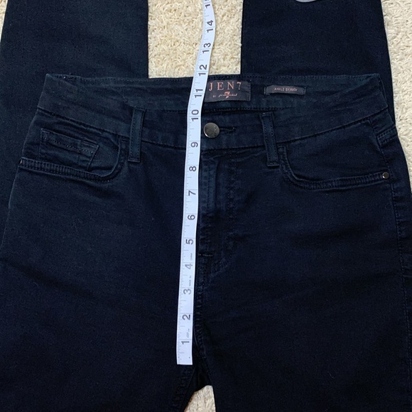 Jen7 by 7 For All Mankind smooth Black Ankle Skinny Jeans Size 4 mid rise - Picture 4 of 11